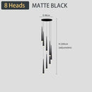 DecorBites™ Black LED Ceiling Chandelier: Stylish Staircase Lighting for Home Decor & Living Room