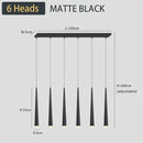 DecorBites™ Black LED Ceiling Chandelier: Stylish Staircase Lighting for Home Decor & Living Room