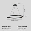 Modern minimalist black led chandelier pendant light for foyer
