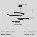 Modern minimalist black led chandelier pendant light for foyer