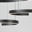 Modern minimalist black led chandelier pendant light for foyer