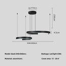 Modern minimalist black led chandelier pendant light for foyer