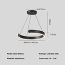 Modern minimalist black led chandelier pendant light for foyer