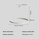 Modern minimalist black led chandelier pendant light for foyer