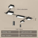 DecorBites™ Black LED Chandeliers for Living Dining Bedroom Hall Kitchen: Modern, Simple Indoor Lighting