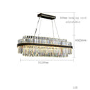 Modern dark bronze led crystal chandelier dining room luxury design