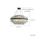 Modern dark bronze led crystal chandelier dining room luxury design
