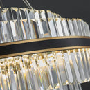 Modern dark bronze led crystal chandelier dining room luxury design