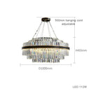 Modern dark bronze led crystal chandelier dining room luxury design