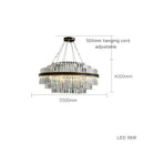Modern dark bronze led crystal chandelier dining room luxury design