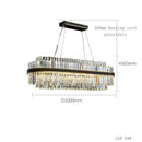 Modern dark bronze led crystal chandelier dining room luxury design