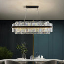 Modern dark bronze led crystal chandelier dining room luxury design