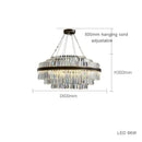 Modern dark bronze led crystal chandelier dining room luxury design