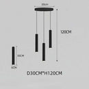 DecorBites™ Black LED Crystal Staircase Chandelier: Modern Nordic Design, Creative Island Hanging Lamp