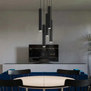 DecorBites™ Black LED Crystal Staircase Chandelier: Modern Nordic Design, Creative Island Hanging Lamp