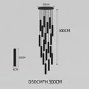 DecorBites™ Black LED Crystal Staircase Chandelier: Modern Nordic Design, Creative Island Hanging Lamp