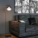 Modern black led floor lamp for living room with dome shade
