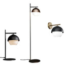 Modern black led floor lamp for living room with dome shade