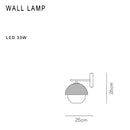 Modern black led floor lamp for living room with dome shade