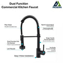 DecorBites™ Black LED Kitchen Faucet Pull Down Mixer Tap 360° Rotation Stream Sprayer