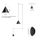 DecorBites™ Black LED Pendant Chandelier for Modern Bedroom Dining Room Art Decor