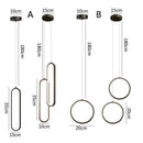 DecorBites™ Black LED Pendant Light: Elegant Bedroom Hanging Lamp, Small Chandelier
