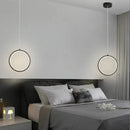 DecorBites™ Black LED Pendant Light: Elegant Bedroom Hanging Lamp, Small Chandelier