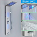 DecorBites™ Black LED Shower Faucet Panel with Waterfall Rain System & Massage Spa Spout