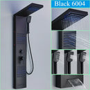 DecorBites™ Black LED Shower Faucet Panel with Waterfall Rain System & Massage Spa Spout