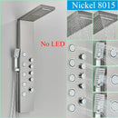 DecorBites™ Black LED Shower Faucet Panel with Waterfall Rain System & Massage Spa Spout