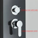 DecorBites™ Black LED Shower Faucet Panel with Waterfall Rain System & Massage Spa Spout