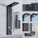 DecorBites™ Black Led Shower Panel 5-Function Wall Mount Bathroom Shower Faucet