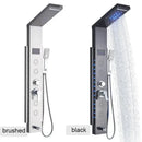 DecorBites™ Black LED Shower Panel 5-Function Wall Mount Bathroom Faucet - Cold and Hot Shower