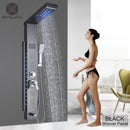 DecorBites™ Black Led Shower Panel 5-Function Wall Mount Bathroom Shower Faucet