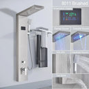 DecorBites™ Black LED Shower Panel 5-Function Wall Mount Bathroom Faucet - Cold and Hot Shower