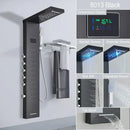DecorBites™ Black LED Shower Panel 5-Function Wall Mount Bathroom Faucet - Cold and Hot Shower
