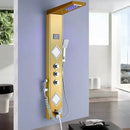 DecorBites™ Black LED Shower Panel Tower with Digital Screen and Thermostatic Mixer