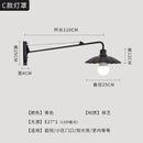 DecorBites™ Black LED Swing Arm Wall Lamp for Outdoor Decor in Bedroom, Balcony & Aisle