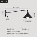 DecorBites™ Black LED Swing Arm Wall Lamp for Outdoor Decor in Bedroom, Balcony & Aisle