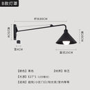 DecorBites™ Black LED Swing Arm Wall Lamp for Outdoor Decor in Bedroom, Balcony & Aisle