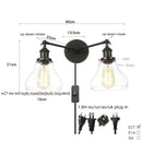DecorBites™ Black LED Wall Sconce 2-Head Lamp for Bedroom Bathroom Mirror