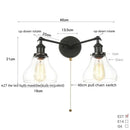 DecorBites™ Black LED Wall Sconce 2-Head Lamp for Bedroom Bathroom Mirror