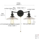 DecorBites™ Black LED Wall Sconce 2-Head Lamp for Bedroom Bathroom Mirror