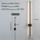 Modern black l-shaped led wall sconce for bedroom lighting