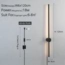 Modern black l-shaped led wall sconce for bedroom lighting