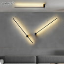 Modern black l-shaped led wall sconce for bedroom lighting