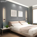 Modern black l-shaped led wall sconce for bedroom lighting