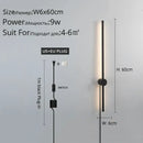 Modern black l-shaped led wall sconce for bedroom lighting
