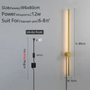 Modern black l-shaped led wall sconce for bedroom lighting