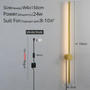 Modern black l-shaped led wall sconce for bedroom lighting